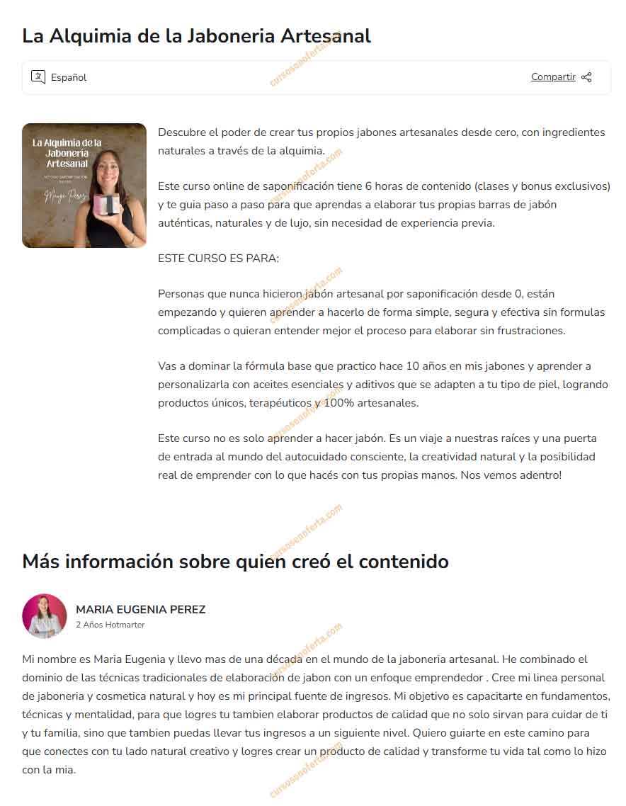 La Alquimia de la Jabonería Artesanal - maría eugenia pérez