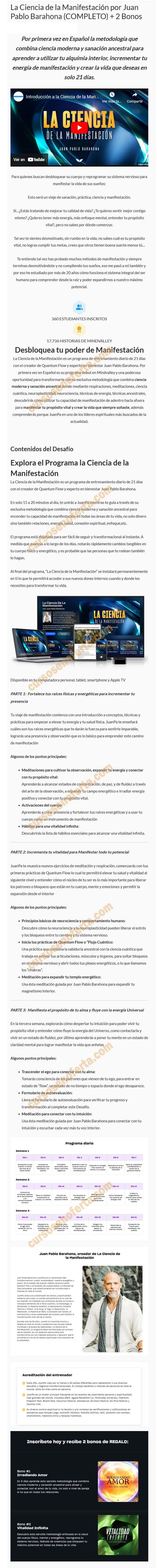 La ciencia de la manifestación - juan pablo barahona