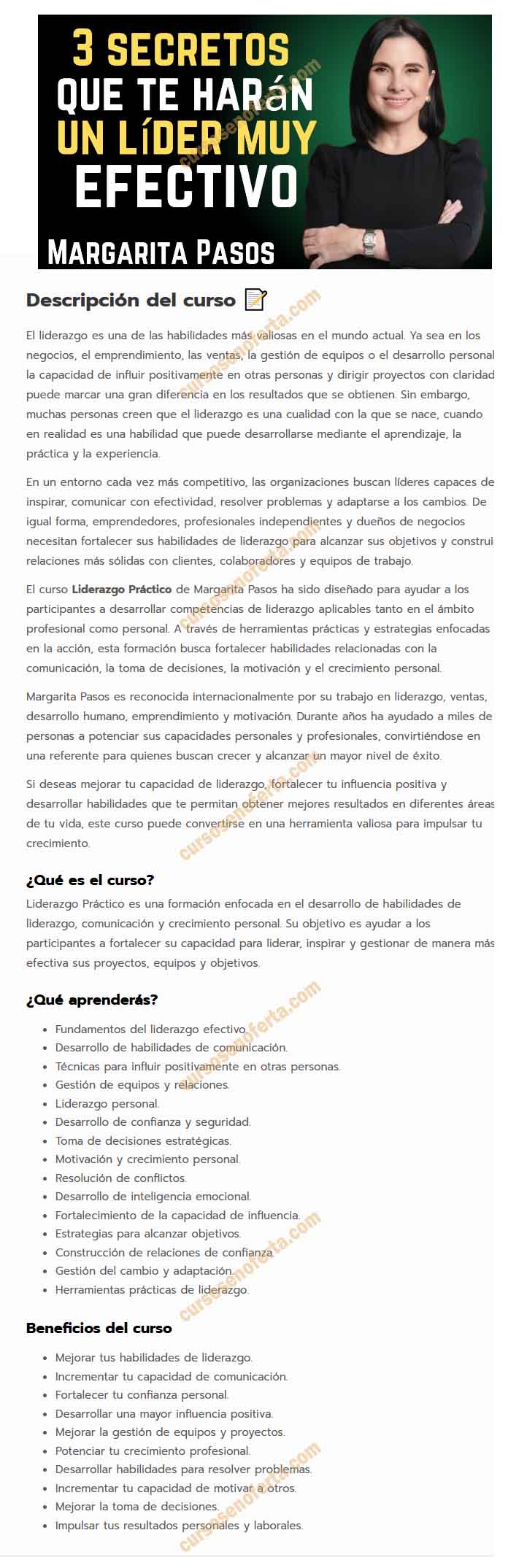 Liderazgo Práctico - margarita pasos