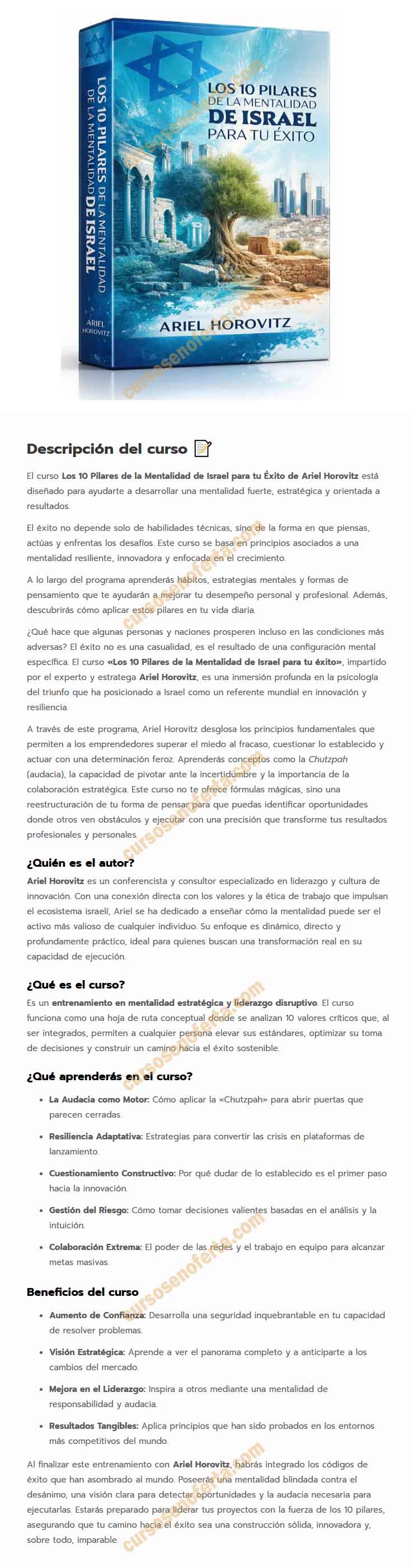 Los 10 Pilares de la Mentalidad de Israel Para Tu Éxito - ariel horovitz