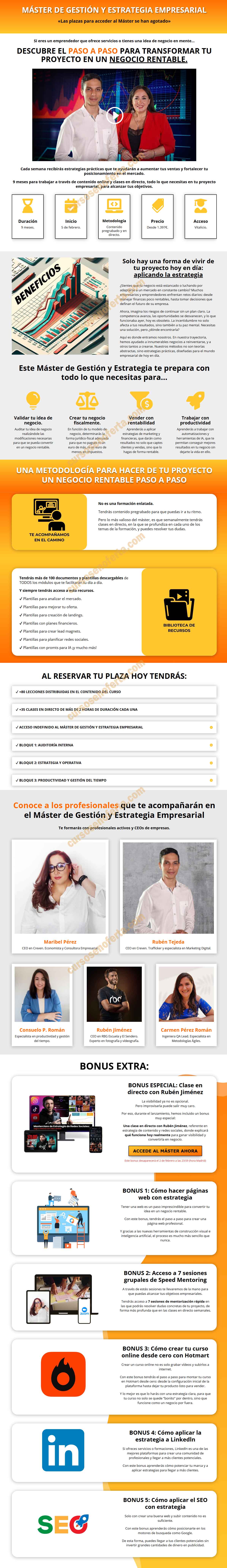 Master de Gestión y Estrategia Empresarial - creven