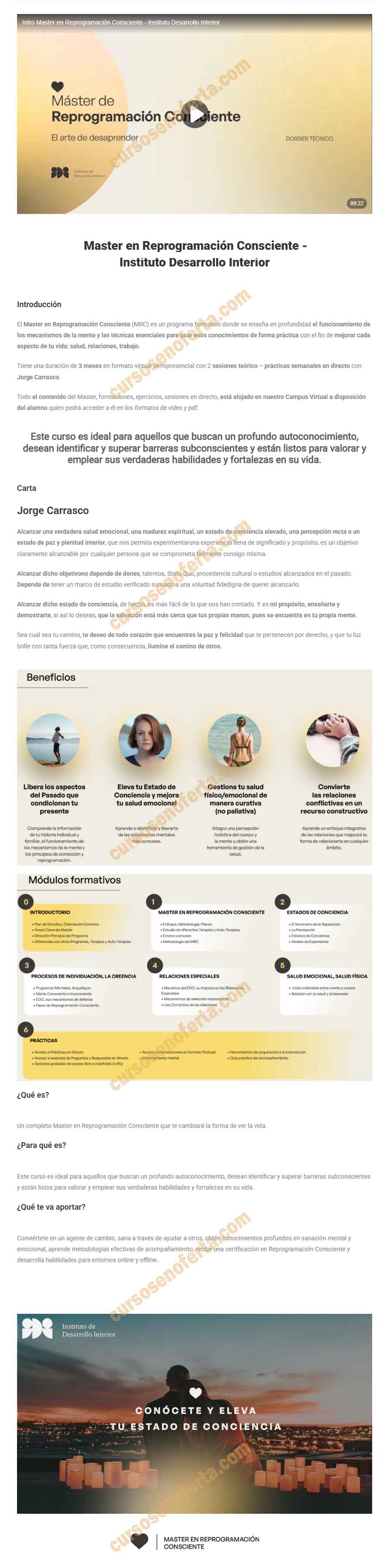 Master en Reprogramación Consciente - instituto de desarrollo interior