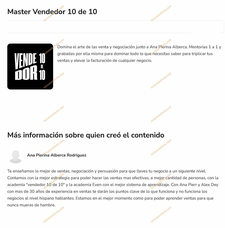 Master Vendedor 10 de 10 - ana pierina alberca