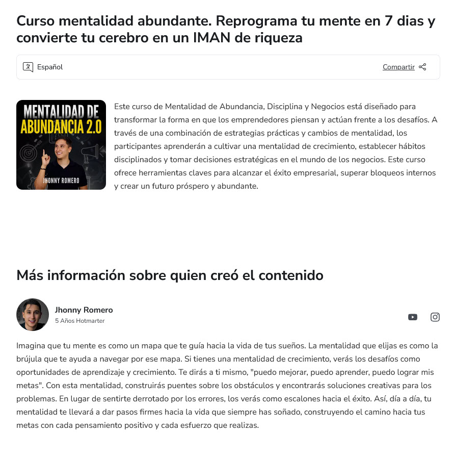 Mentalidad de Abundancia 2.0 - jhonny romero