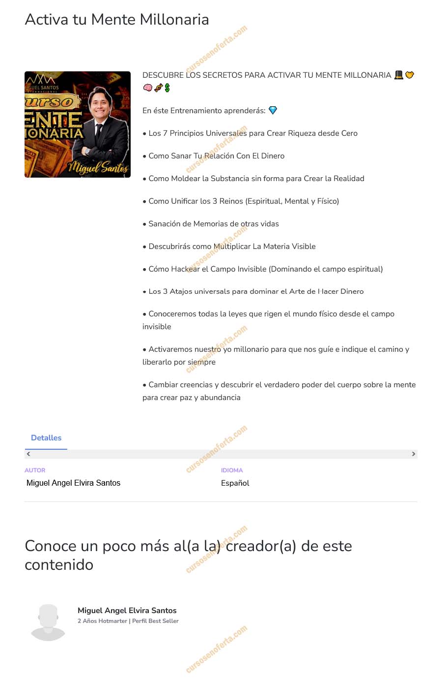 Mente Millonaria miguel santos