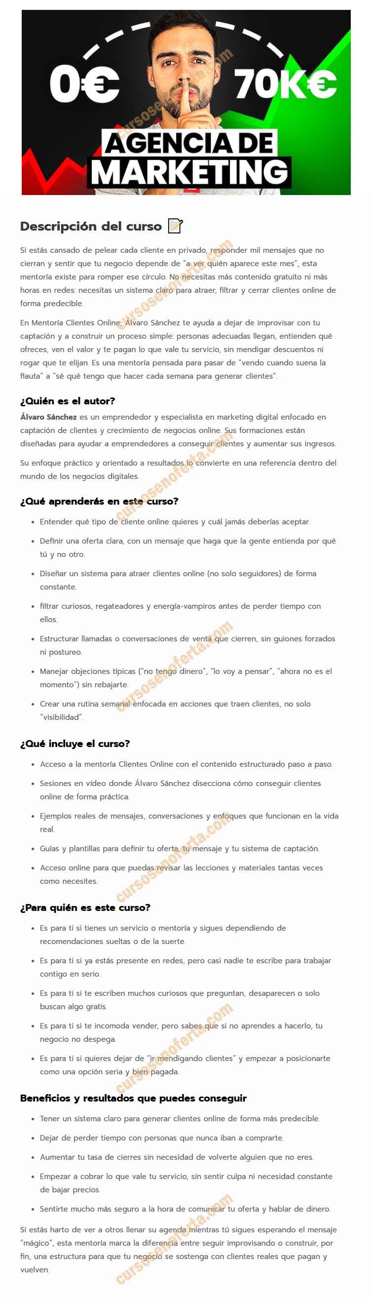Mentoría Clientes Online - alvaro sanchez