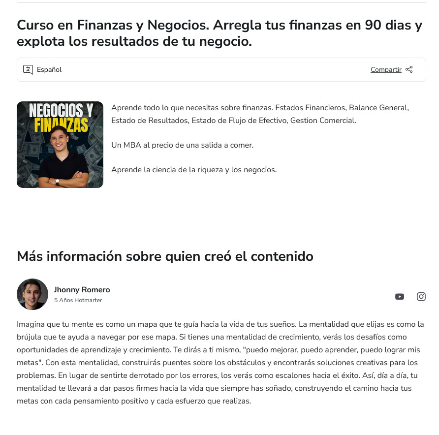 Negocios y Finanzas - jhonny romero