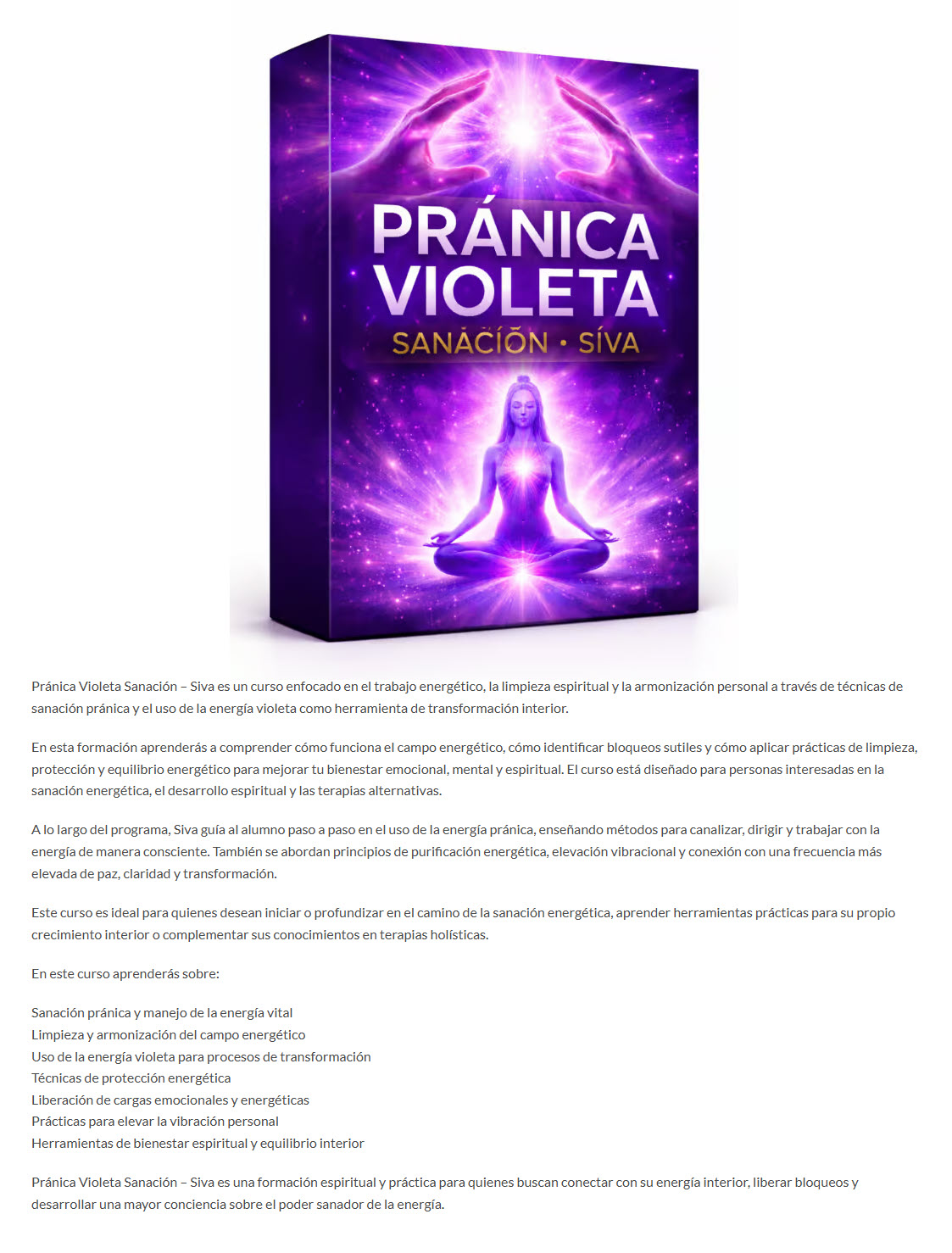 Pránica Violeta Sanación - Siva