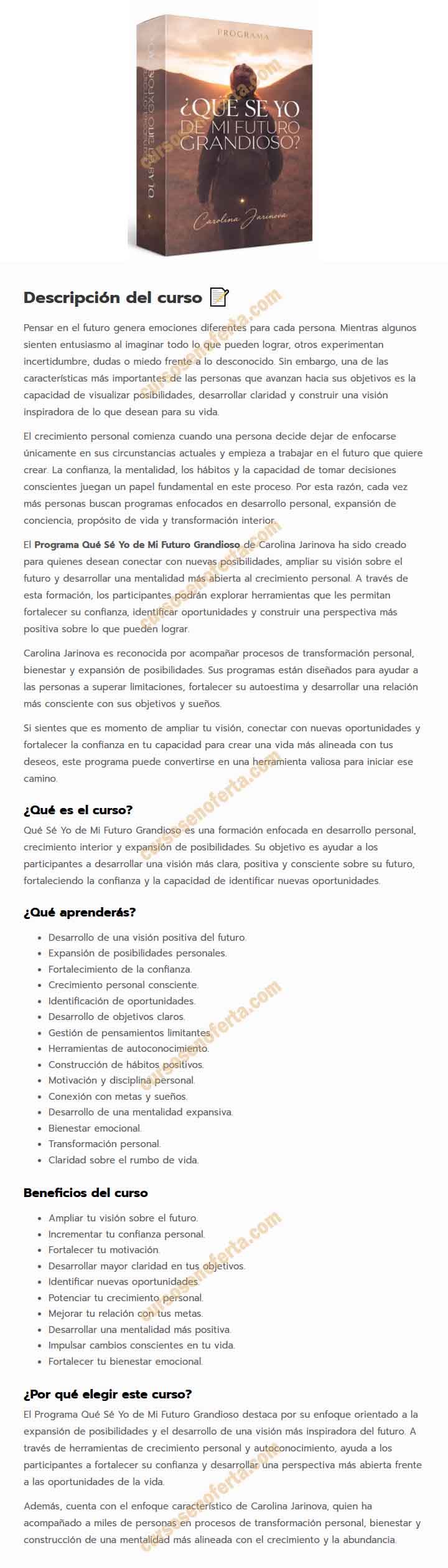 Programa Qué sé yo de mi futuro grandioso - carolina jarinova
