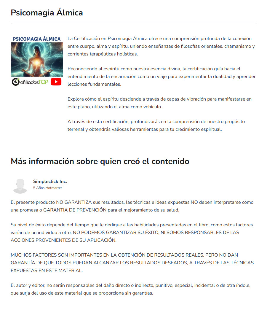 Psicomagia Álmica - simpleclick inc