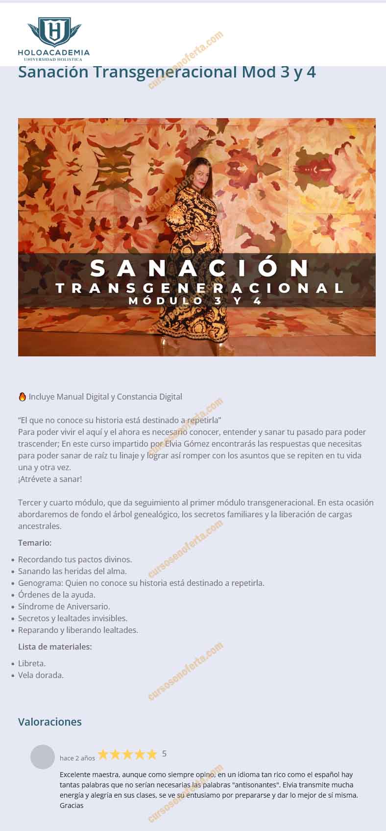Sanación Transgeneracional Mod 3 y 4 - holoacademia