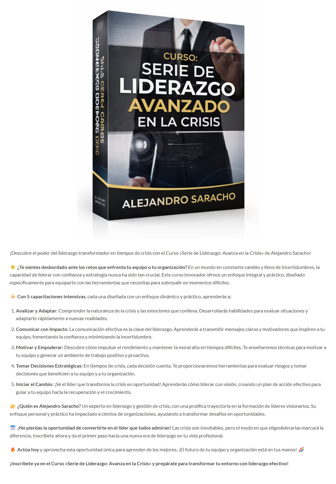 Serie de Liderazgo Avanza en la Crisis - alejandro saracho