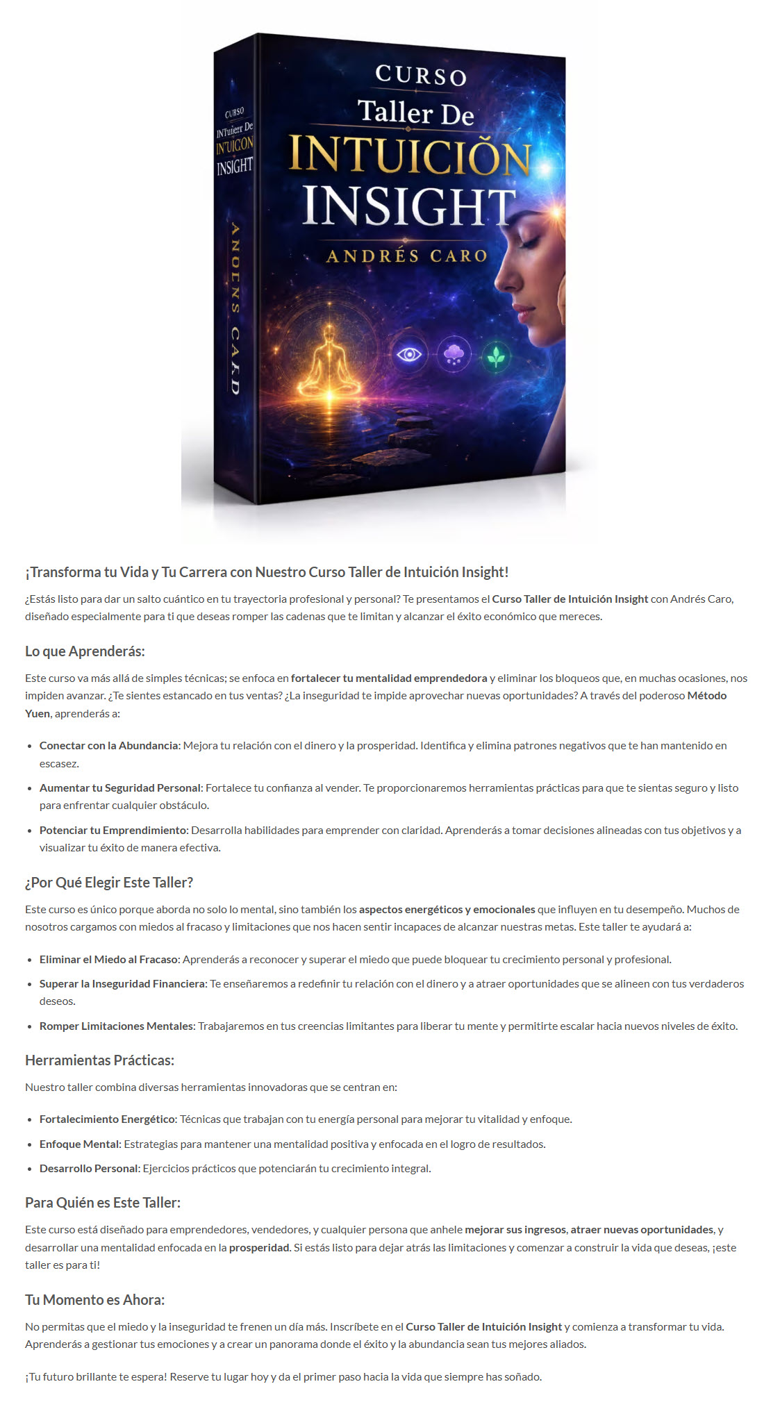 Taller de Intuicion Insight - andres caro