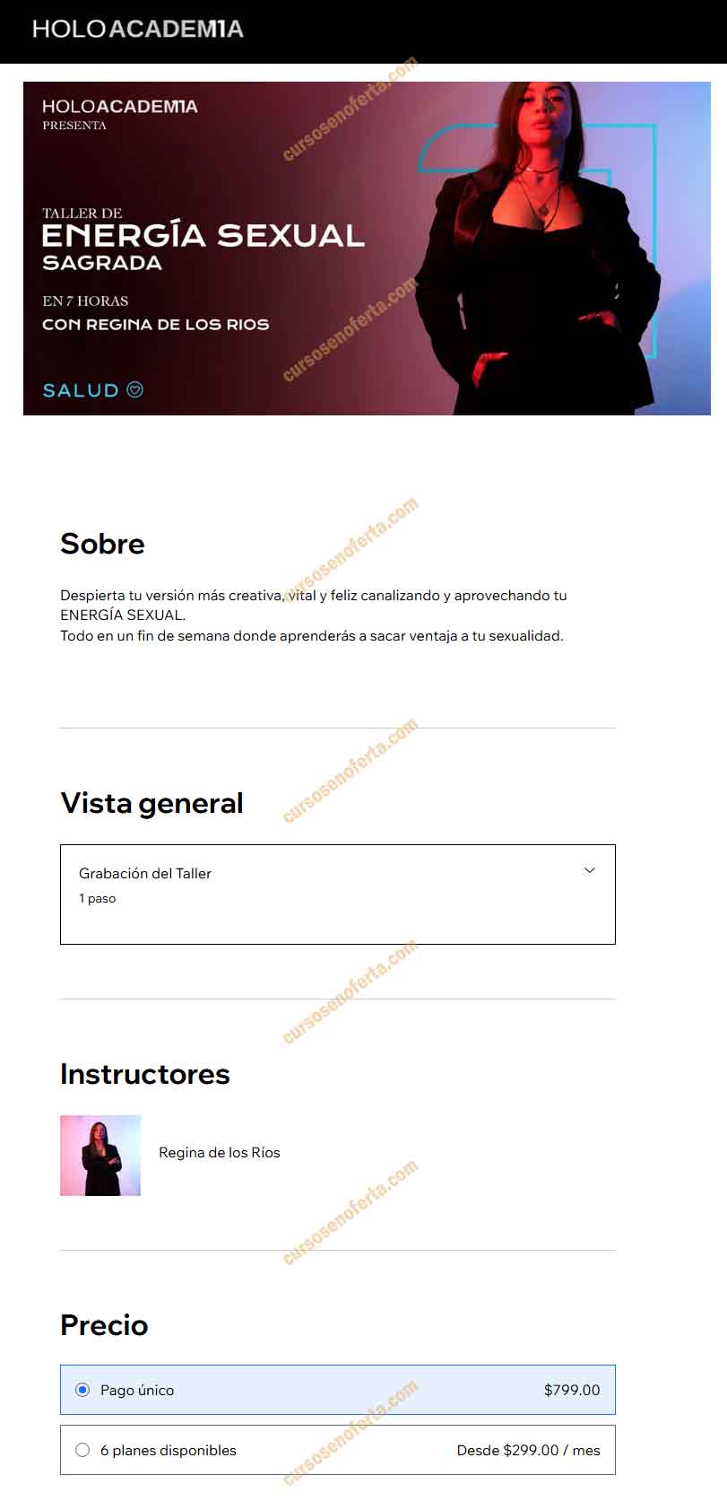 Taller Energía Sexual Sagrada - Regina de los rios holoacademia