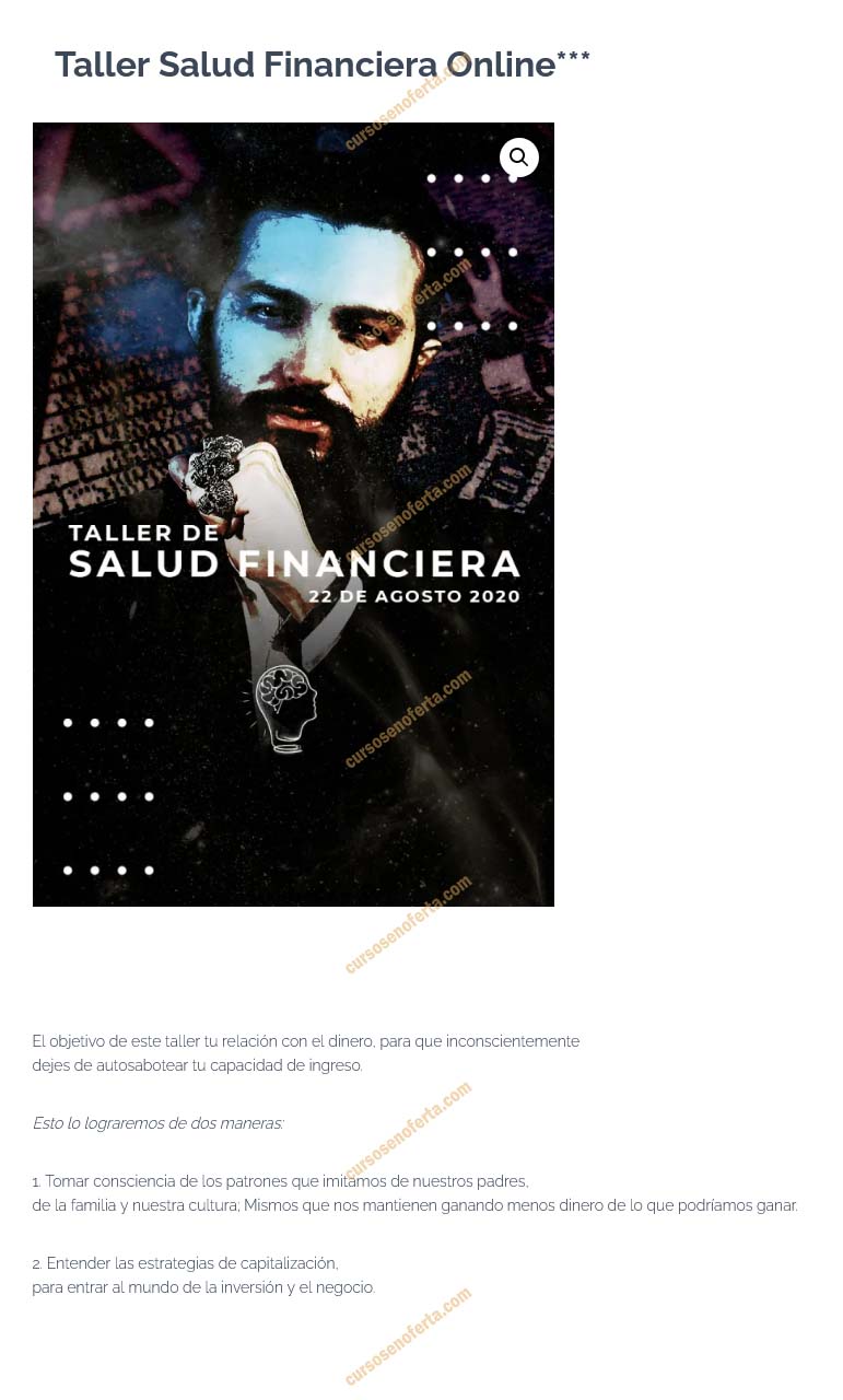 Taller salud financiera - Alejandro Lavin