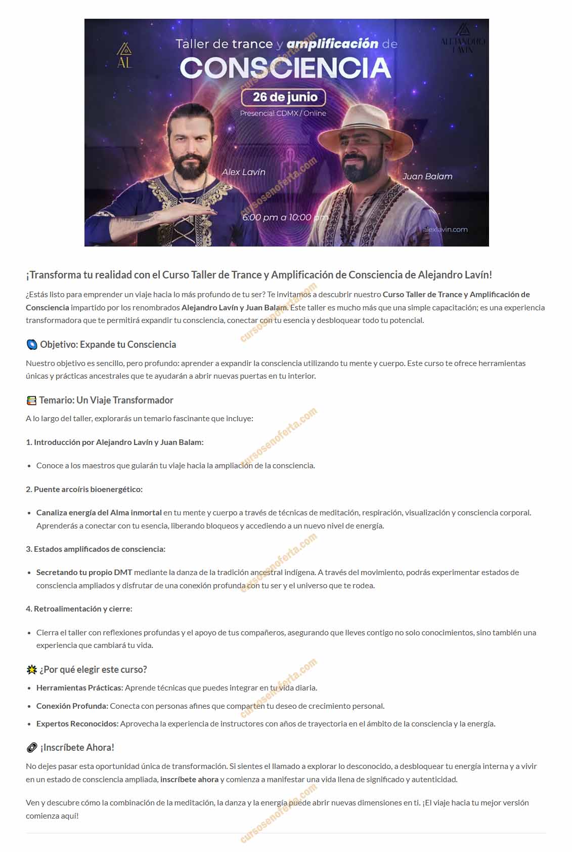 Taller de trance y amplificación de consciencia - alejandro lavin