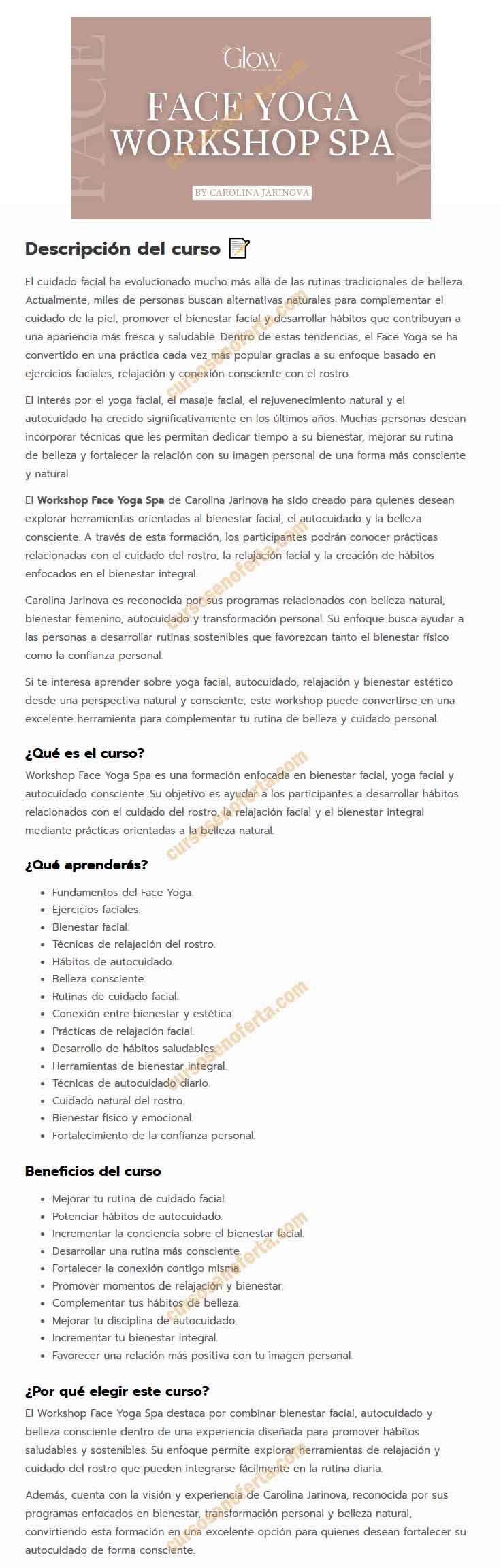 Workshop Face Yoga Spa - carolina jarinova